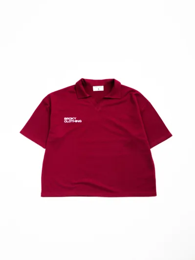 BC Structured Polo Tee Maroon